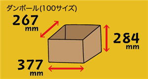 ジャニキングの配送用段ボール箱100サイズ