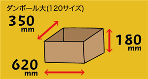 ジャニキングの配送用段ボール箱120サイズ